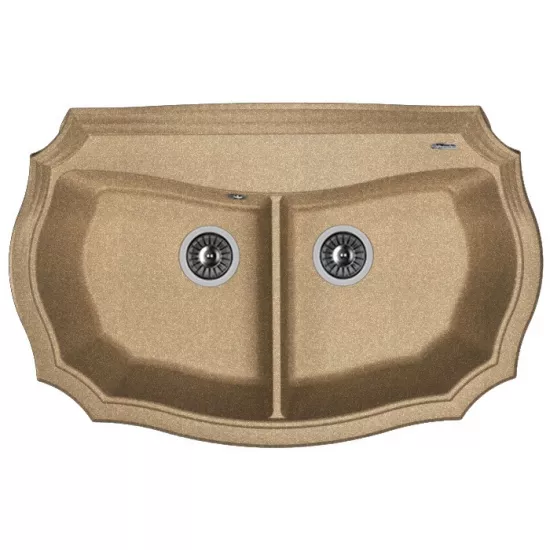Chiuvetă de bucătărie Florentina Emiliya 870x550 mm, Cafeniu (VOR56860)
