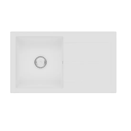 Chiuvetă de bucătărie SanDonna Arona,760x440 mm, Alb (VOR57940)