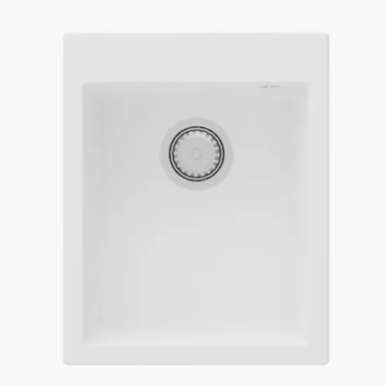 Chiuvetă de bucătărie SanDonna Vesta, 400х500 mm, Alb (VOR57952)