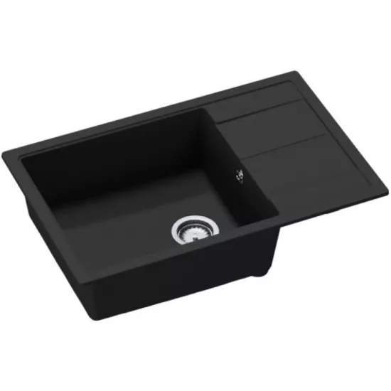 Chiuvetă de bucătărie SanDonna Ewelina 780,780х500 mm, Negru Metalic (VOR58046)