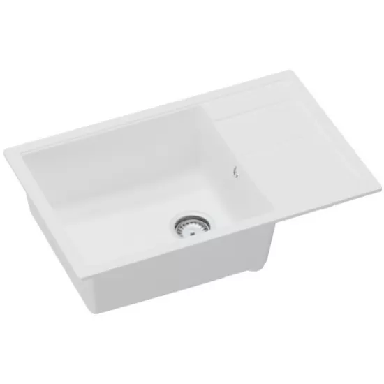 Chiuvetă de bucătărie SanDonna Ewelina 780,780х500 mm, Alb (VOR58047)