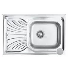 Мойка кухонная Freddo SN7001D, 800х500 мм, нержавеющая сталь Мойка кухонная Freddo SN7001D, 800х500 мм, нержавеющая сталь