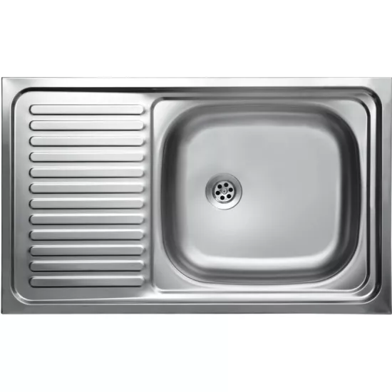 Chiuvetă de bucătărie Sanitec S416D, 800х500 mm, inox