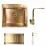 Set chiuvetă de bucătărie SanDonna HD5550, 500х550 mm, Auriu + Baterie Sandonna Nera Gold (VOR58146)