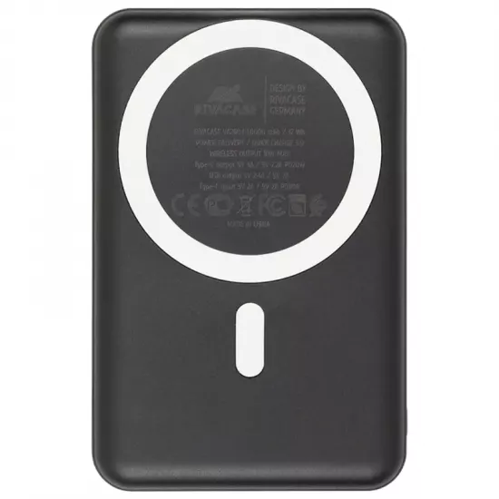 Аккумулятор внешний 10000 мАч Rivacase VA2604, Black