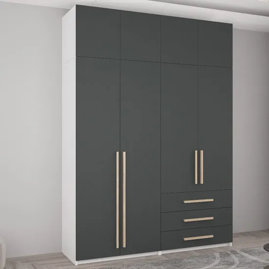 Dulap Mobildor Smart COMB. A+A+B+S (180x240), White/Anthracite