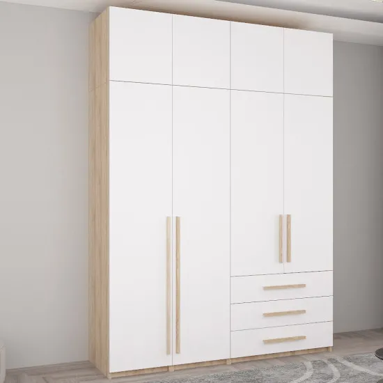 Шкаф Mobildor Smart COMB. A+A+B+S (180x250), Sonoma/White
