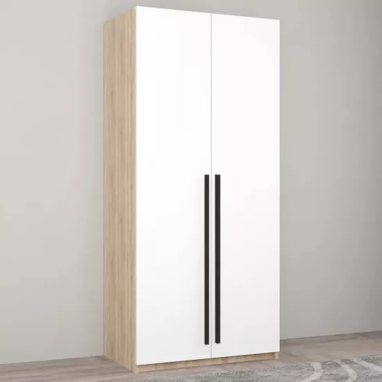 Dulap Mobildor Smart-Home (90x56x200 cm) cu rafturi, Sonoma/White