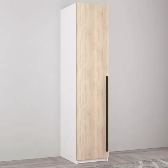 Dulap Mobildor Smart-Home (40x56x200 cm) cu bara, White/Sonoma