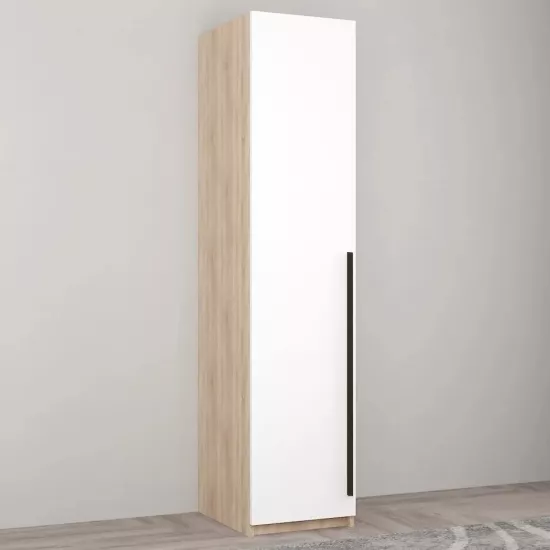 Dulap Mobildor Smart-Home (45x56x200 cm) cu bara, Sonoma/White