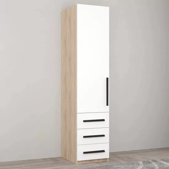 Dulap Mobildor Smart-Home (45x56x200 cm) cu sertare, Sonoma/White