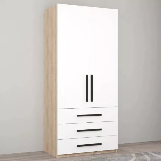 Dulap Mobildor Smart-Home (80x56x200 cm) cu sertare, Sonoma/White