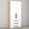 Шкаф Mobildor Smart-Home (90x56x200 см) с выдвижными ящиками, Sonoma/White