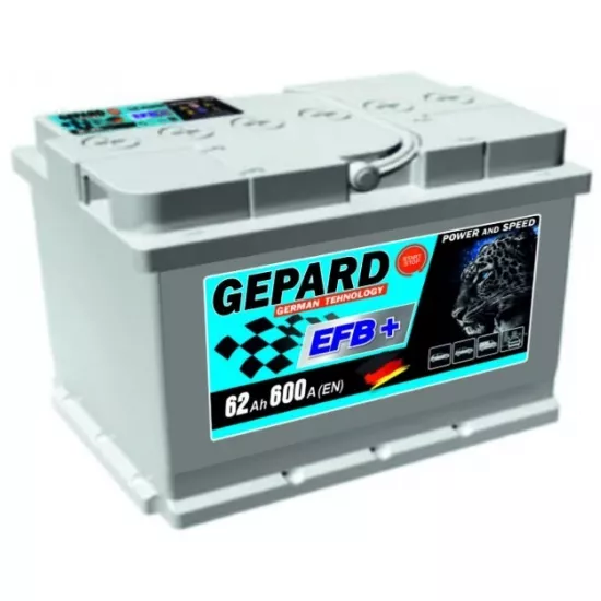 Аккумулятор Gepard 62 Ah EFB Start Stop