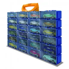 Mattel Hot Wheels HWCC8C Container compact pentru stocarea 28 mașini clasice