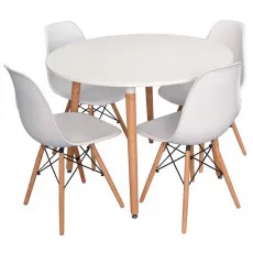 Set de mobilă Eva masa DT 402-1 + 4 scaune LC-021 White (plastic) Set de mobilă Eva masa DT 402-1 + 4 scaune LC-021 White (plastic)