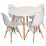 Set de mobilă Eva masa DT 402-1 + 4 scaune LC-021 White (plastic)