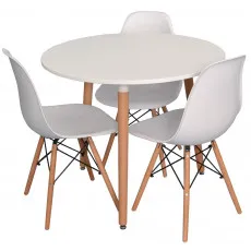 Set de mobilă Eva masa DT 404-1 + 3 scaune LC-021 White (plastic) Set de mobilă Eva masa DT 404-1 + 3 scaune LC-021 White (plastic)