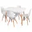 Set de mobilă Eva masa DT 431-1R Wo + 4 scaune LC-021 White (plastic)
