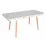 Set de mobilă Eva masa DT 431-1R Wo + 4 scaune LC-021 White (plastic)