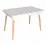 Set de mobilă Eva masa DT 431-1R Wo + 4 scaune LC-021 White (plastic)