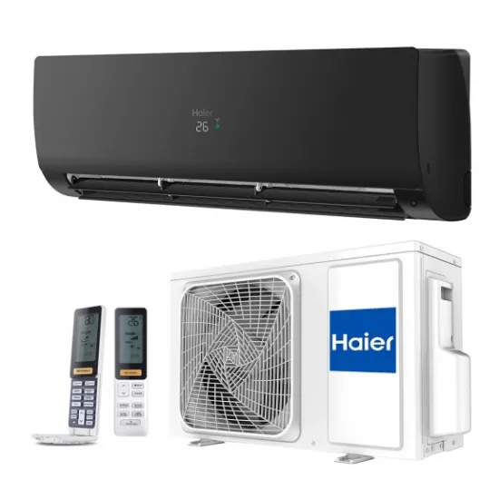 Кондиционер Haier FLEXIS Plus DC Inverter R32 Super Match AS25S2SF1FA-BH-1U25S2SM1FA Wi-Fi, 9000 BTU, до 25 м², Black Matt