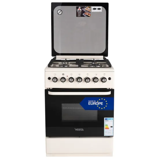 Комбинированная плита Vesta GC-E6060iCTg/BE, Бежевый