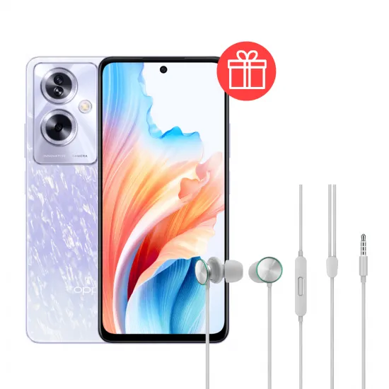 Smartphone Oppo A79 5G, 8GB/256GB, Dazzling Purple + Cadou OPPO Earphones 3.5mm MH151 Grey
