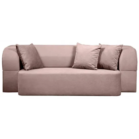 Диван бескаркасный Edka Meteor 200x120x32, M19 Пудра-розовая