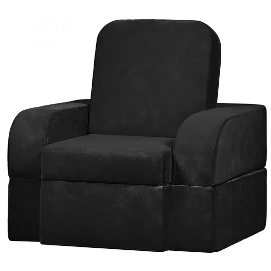 Fotoliu Edka Terra 100x200x30 extensibil, M37 Negru
