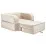 Fotoliu Edka Terra 120x200x30 extensibil, M1 Alb fumuriu