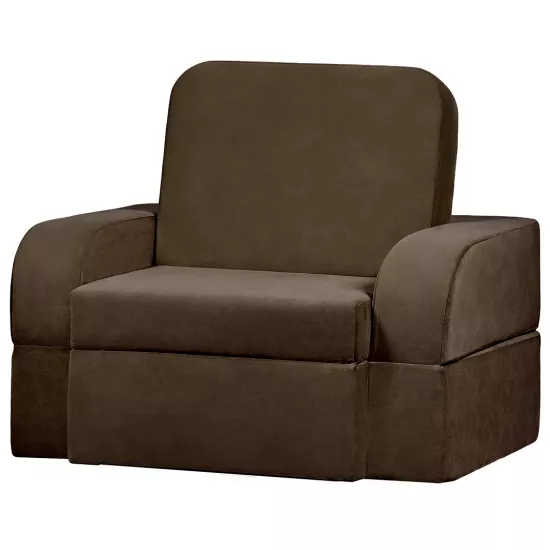 Кресло Edka Terra 120x200x30 раскладное, M8 Темно-коричневый