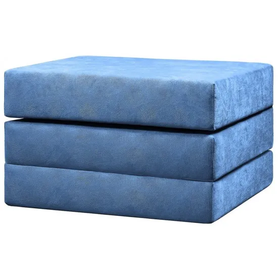 Пуф Edka 3 раскладной, M33 Синий аквамарин