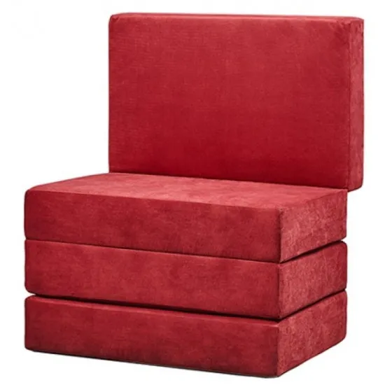 Пуф Edka 4 раскладной, M28 Красное вино