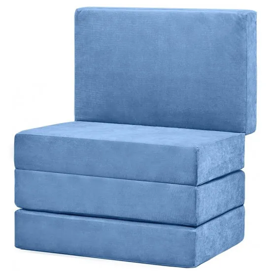 Пуф Edka 4 раскладной, M33 Синий аквамарин