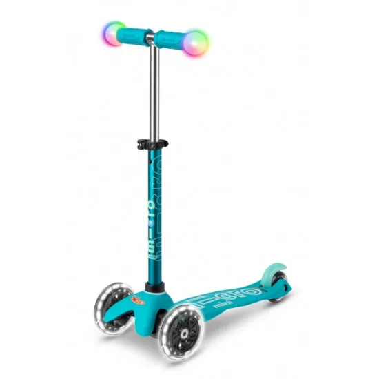 Trotinetă Micro Mini Deluxe Magic LED Aqua
