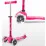 Trotinetă Micro Mini Deluxe Magic LED Pink