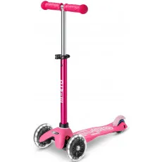 Trotinetă Micro Micro Mini Deluxe LED Pink Trotinetă Micro Micro Mini Deluxe LED Pink