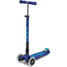 Trotinetă Micro Maxi Deluxe Foldable LED Navy