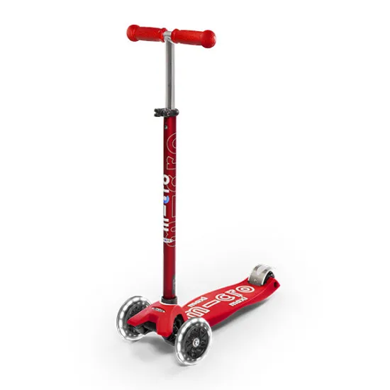 Trotinetă Micro Maxi Deluxe LED Red