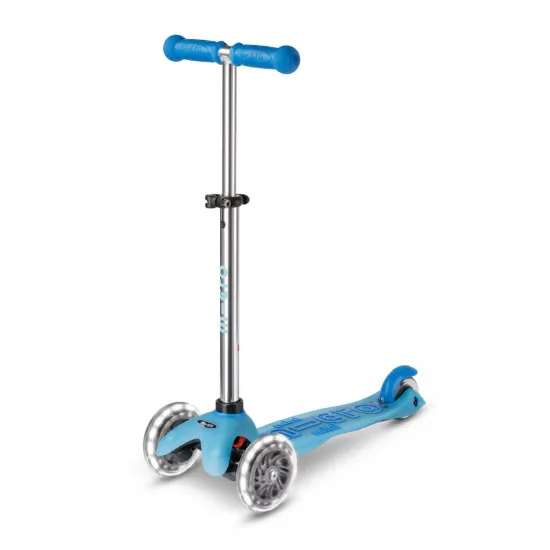 Trotinetă Micro Mini Deluxe Glow LED Plus Artic Blue