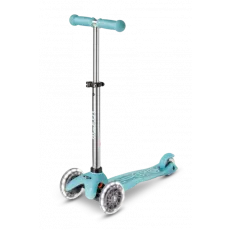 Trotinetă Micro Mini Deluxe Glow LED Plus Glacier Aqua