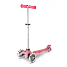 Trotinetă Micro Mini Deluxe Glow LED Frosty Pink
