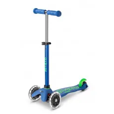Trotinetă Micro Micro Mini Deluxe LED Crystal Blue