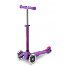 Trotinetă Micro Micro Mini Deluxe LED Purple Pink