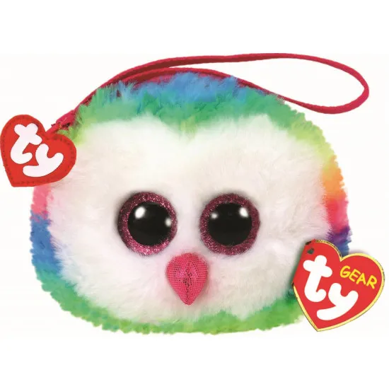 TY TY95201 Jucarie de plus Bufnita multicolora OWEN, 10 cm (punga)