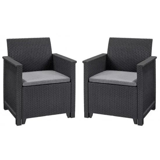 Набор садовой мебели Keter Elodie Chair Set 255769, Graphite/Coolgray