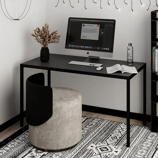 Masa de birou Mobicasa Brevity Loft (67x90), Grafit/Negru