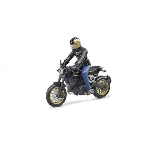 Bruder 63050 Мотоцикл Ducati Scrambler Cafe Racer с водителем