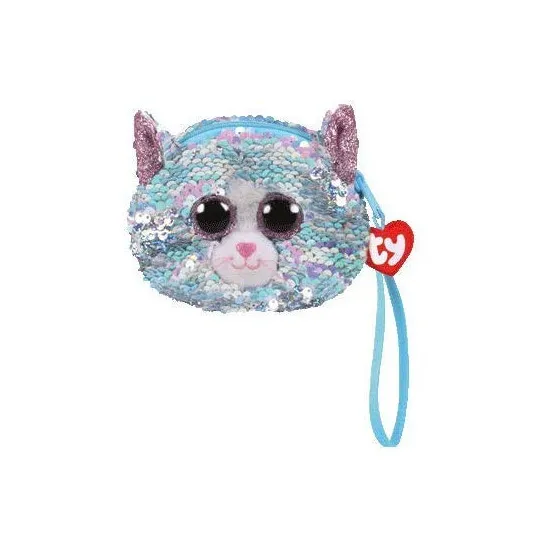 TY TY95233  Gentuta din Plus cu paiete "Pisica Whimsy" 10 cm